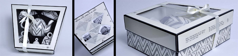 Kubistická dárková krabice s jedinečným porcelánem a vůní kávy